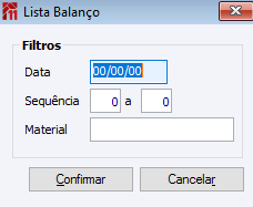 Lista Balanço