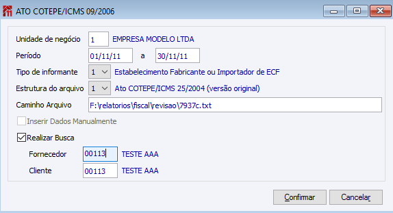 ATO COTEPE/ICMS 09/2006