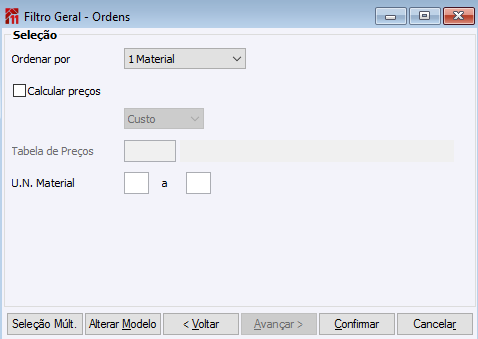 Filtro Geral Ordens