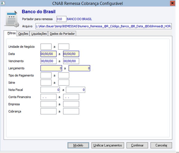 CNAB Remessa Configurável