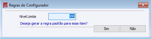 Regras do Configurador