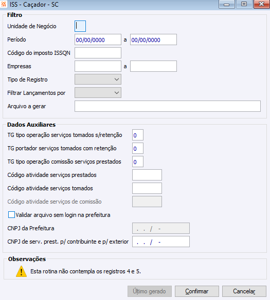 ISS - Caçador -SC