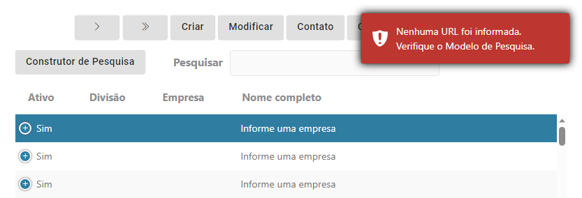 Url Não Informada