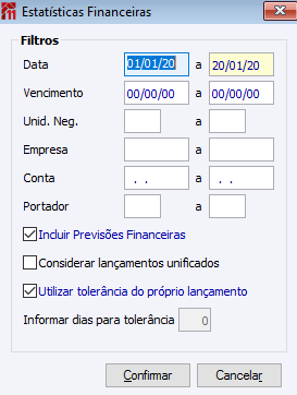 Estatísticas Financeiras