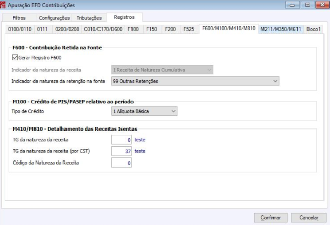 Apuração EFD Contribuições