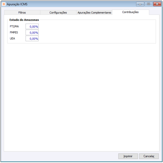 Apuração ICMS