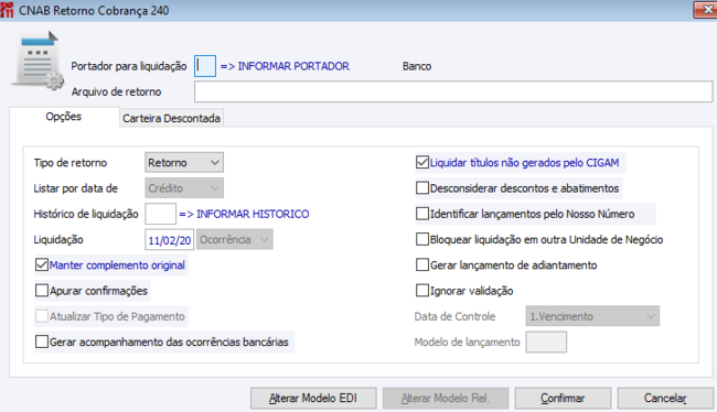 CNAB 240 - Retorno Personalizado