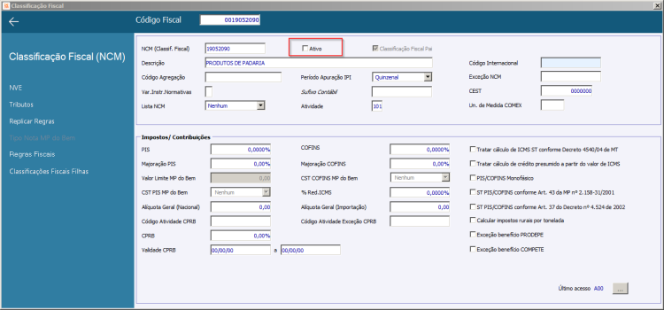 Classificação Fiscal