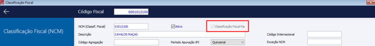 Classificação Fiscal