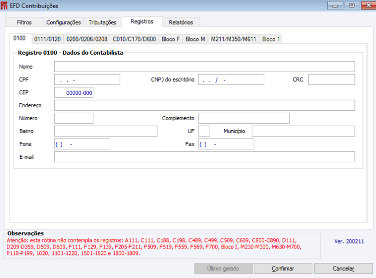 EFD Controbuições