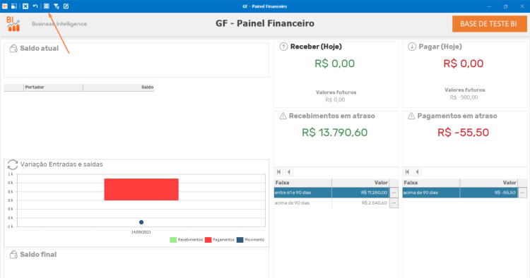 Dashboard Exportação