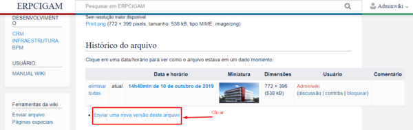 clicar na imagem para atualizá-la