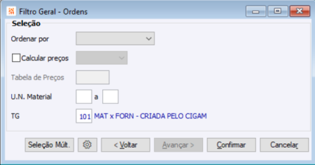 Filtro Geral Ordens