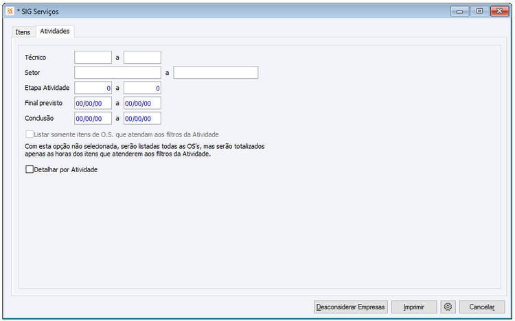 SIG Serviços - Guia Atividade