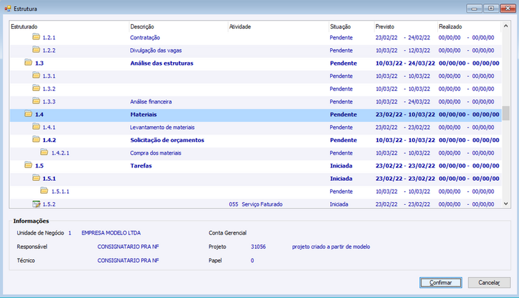 Metaconta com Projetos Estruturado