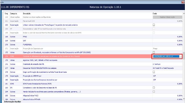 Nota Fiscal com Diferimento Parcial