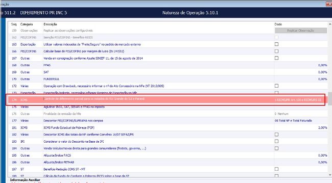 Nota Fiscal com Diferimento Parcial