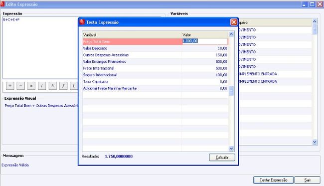 Notas Fiscais de Importação