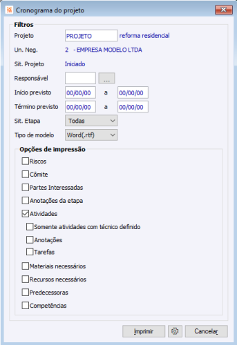 Relatório Estrutura Analítica do projeto