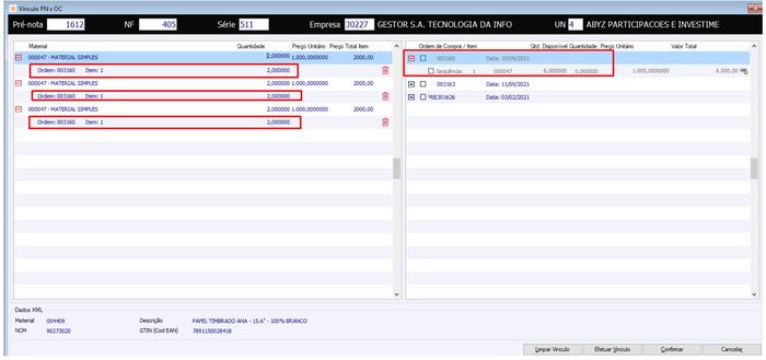 Quantidade extra