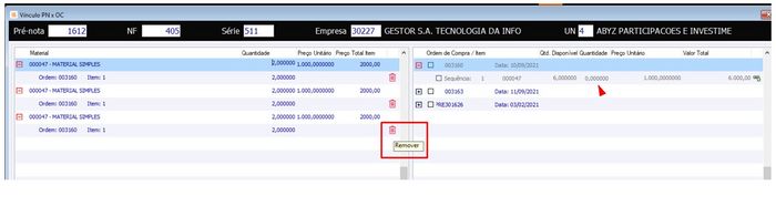 Quantidade extra