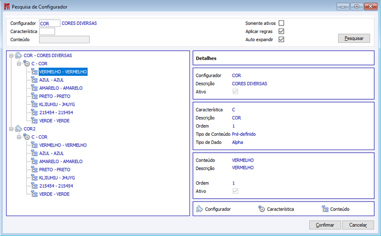 Pesquisa de Configurador