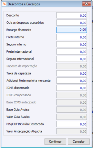 PN Descontos e Encargos