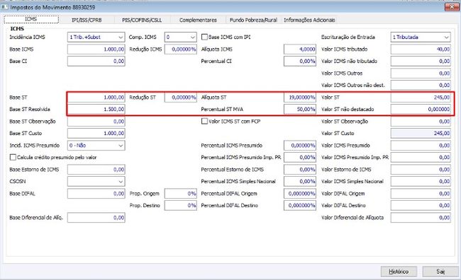 Recalcula Impostos - ICMS/ST Retido e FCP/ST Retido