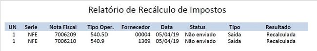 Recalcula Impostos - ICMS/ST Retido e FCP/ST Retido