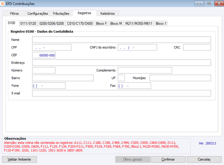 EFD Controbuições