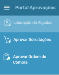 Menu Liberação de Alçadas