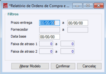 Relatório de Ordens de Compra e Atrasos